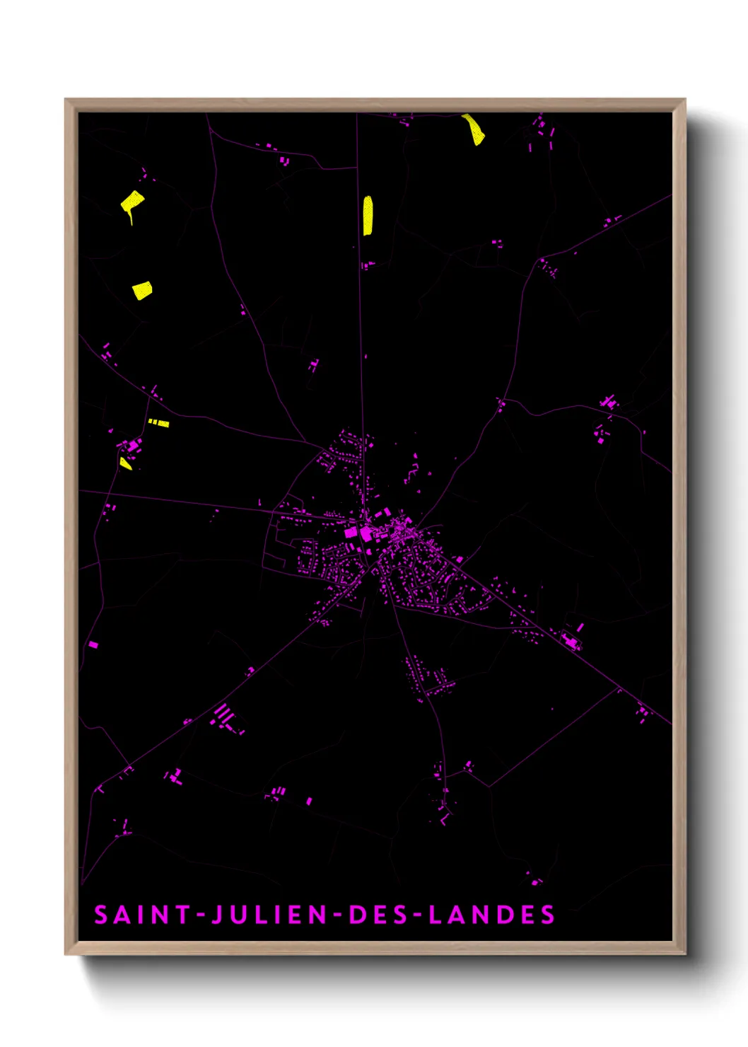 Une affiche de carte sur Saint-Julien-des-Landes