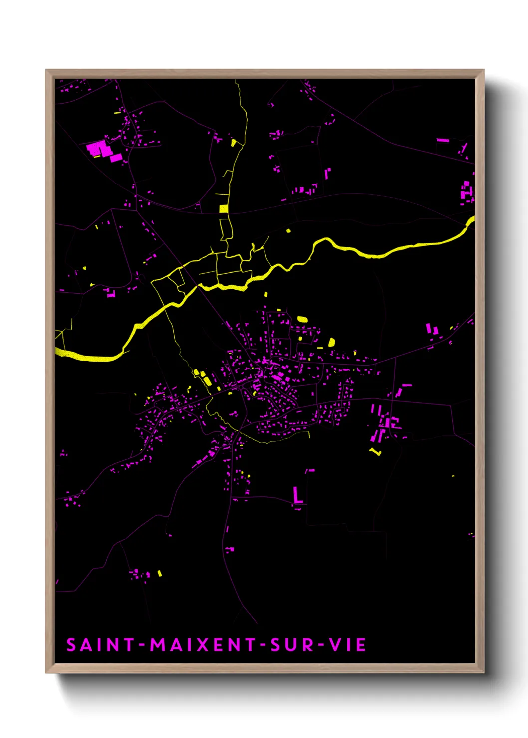 Une affiche de carte sur Saint-Maixent-sur-Vie
