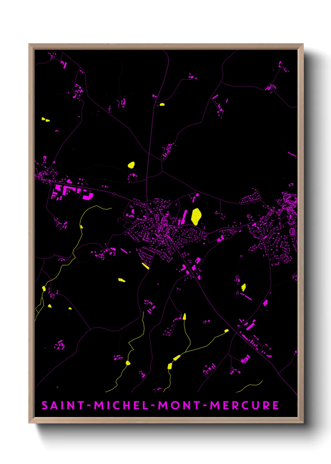 Une affiche de carte sur Saint-Michel-Mont-Mercure