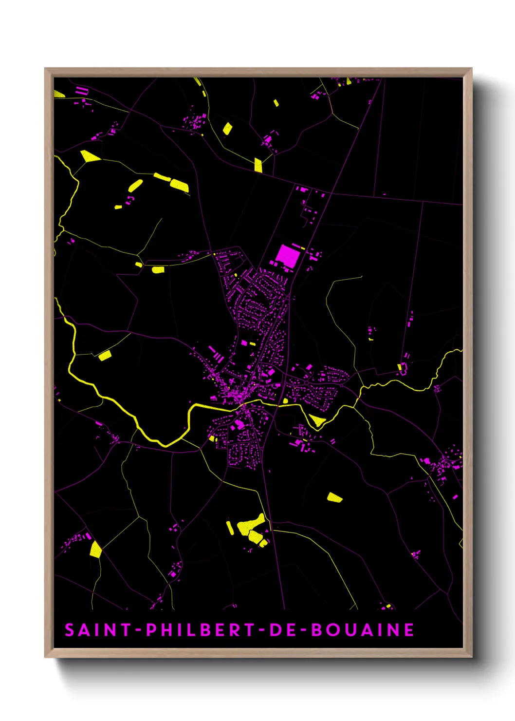 Une affiche de carte sur Saint-Philbert-de-Bouaine