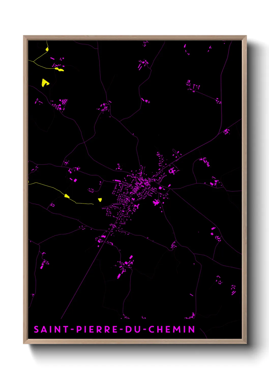 Une affiche de carte sur Saint-Pierre-du-Chemin