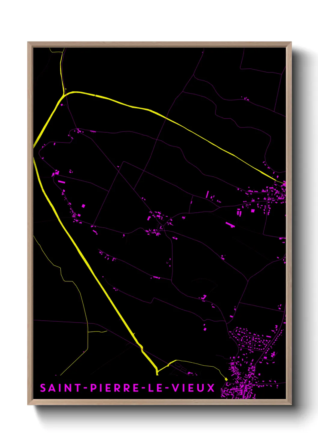 Un poster carteSaint-Pierre-le-Vieux