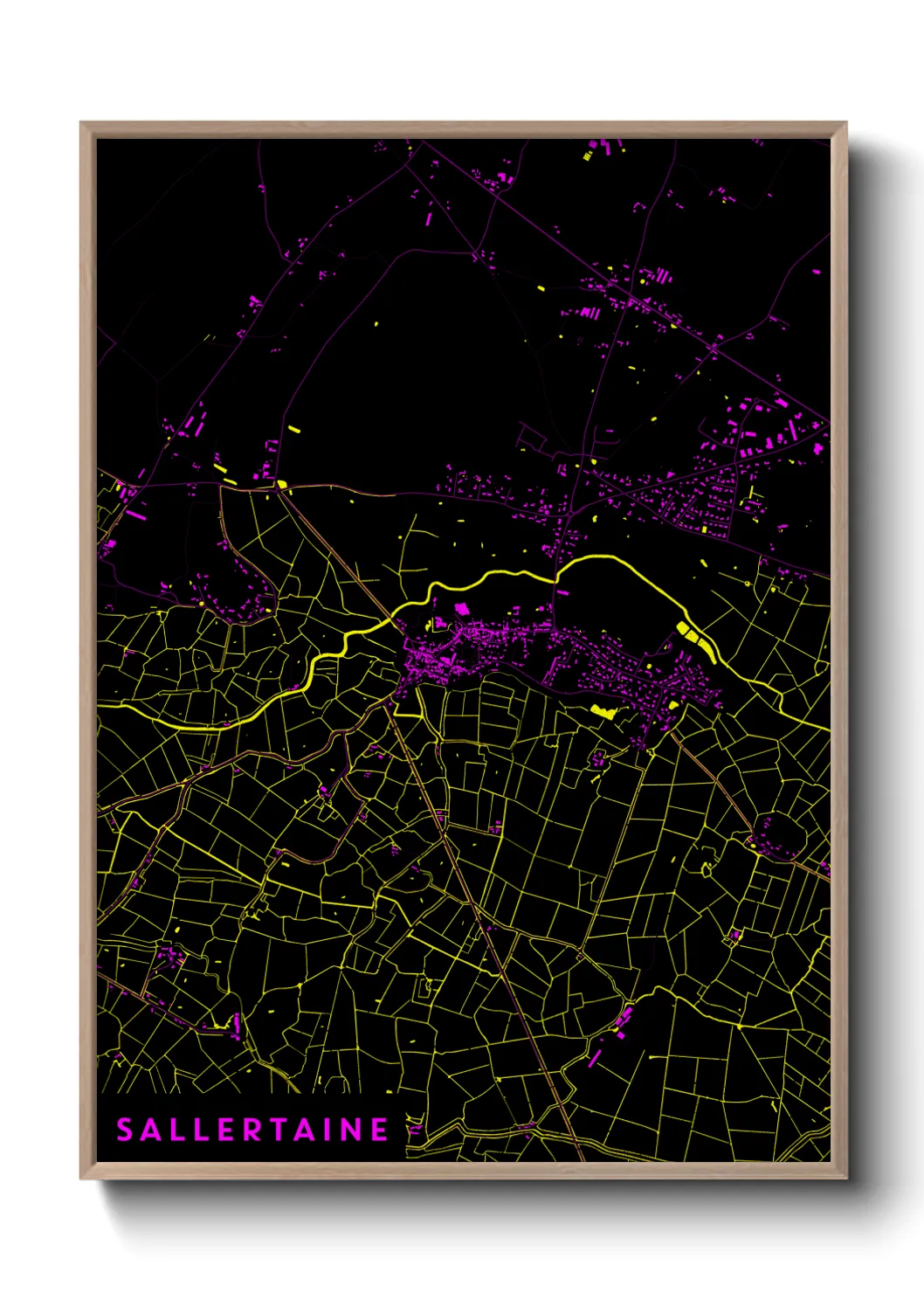 Une affiche de carte sur Sallertaine