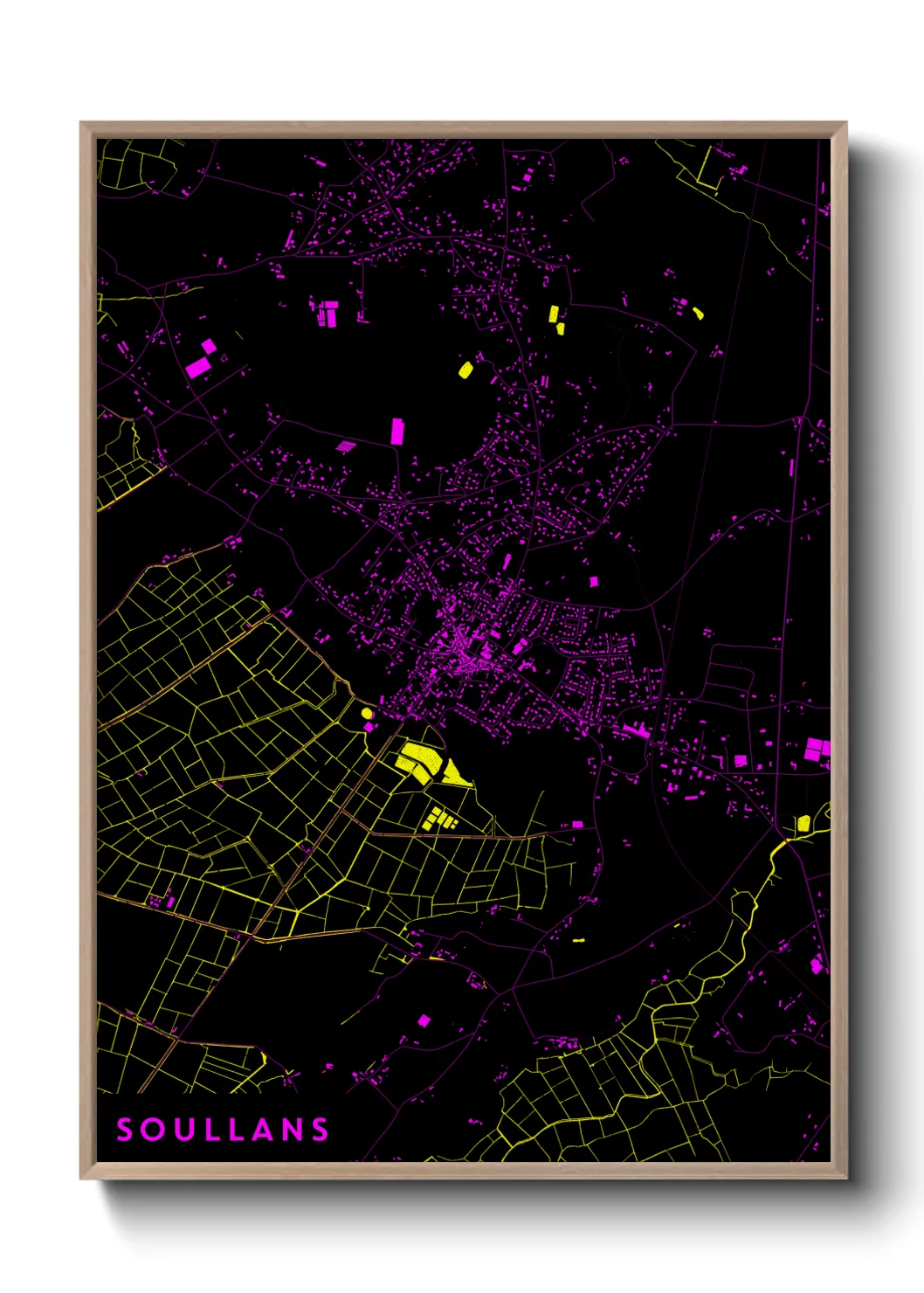 Une affiche de carte sur Soullans