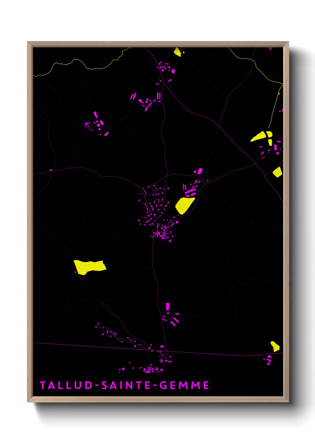 Une affiche de carte sur Tallud-Sainte-Gemme