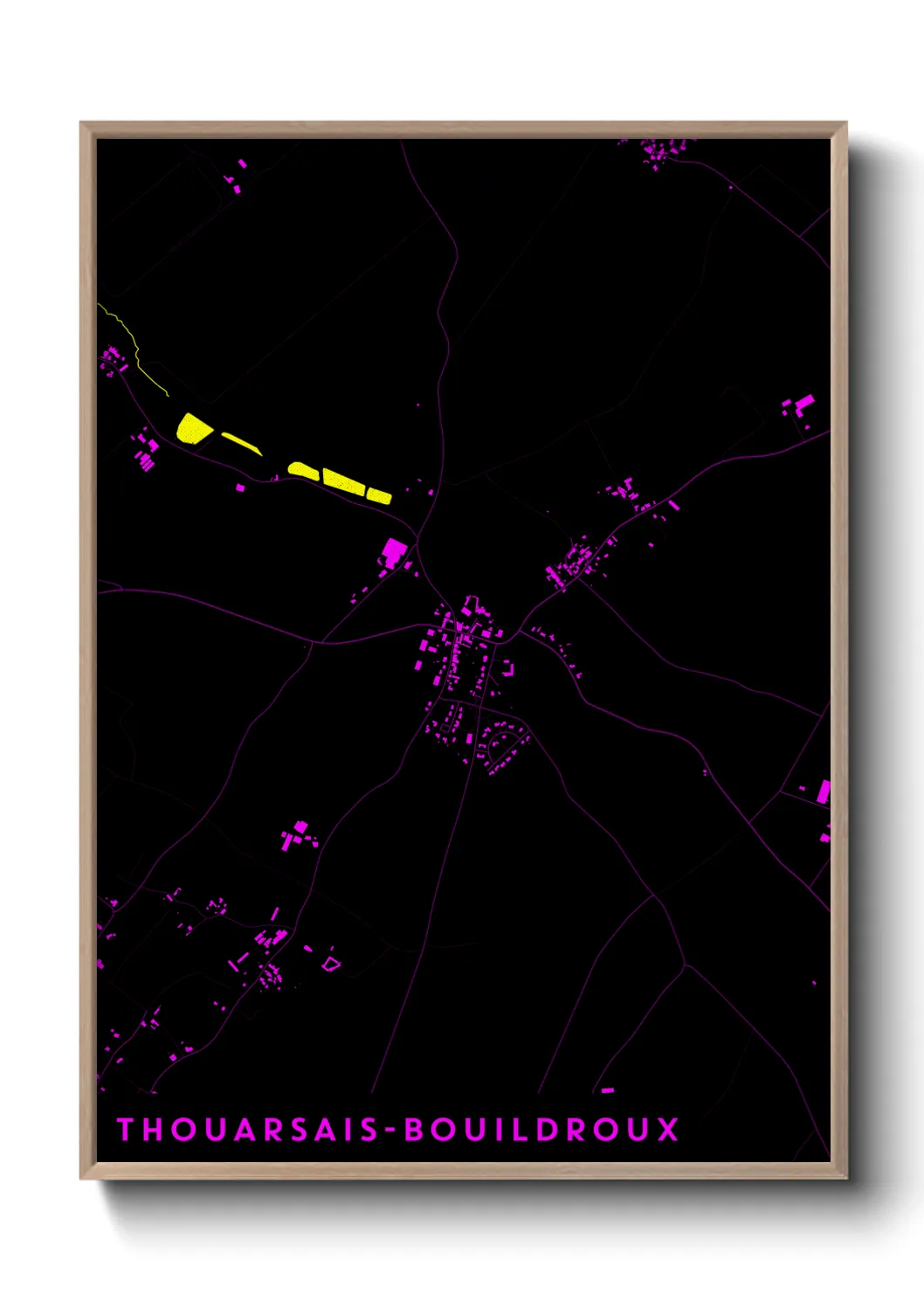 Une affiche de carte sur Thouarsais-Bouildroux