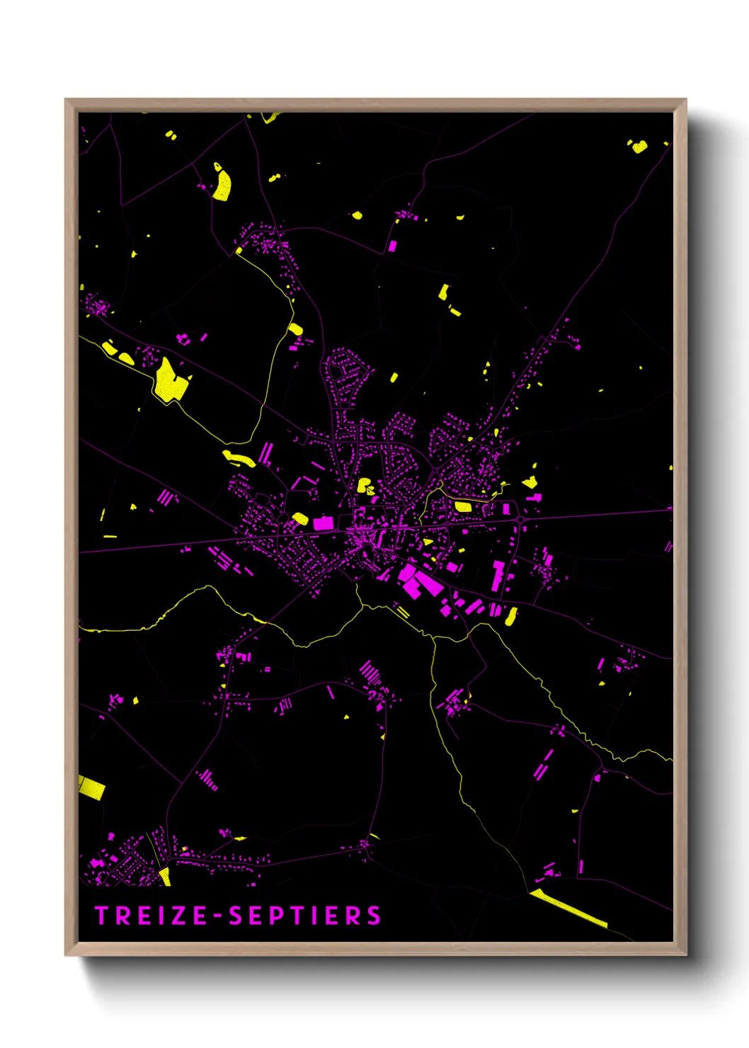 Une affiche de carte sur Treize-Septiers