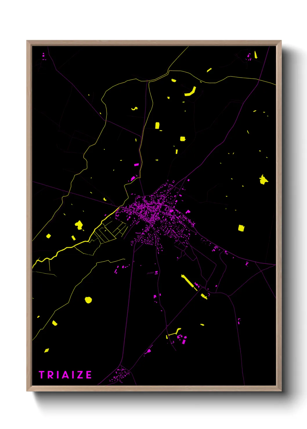Une affiche de carte sur Triaize