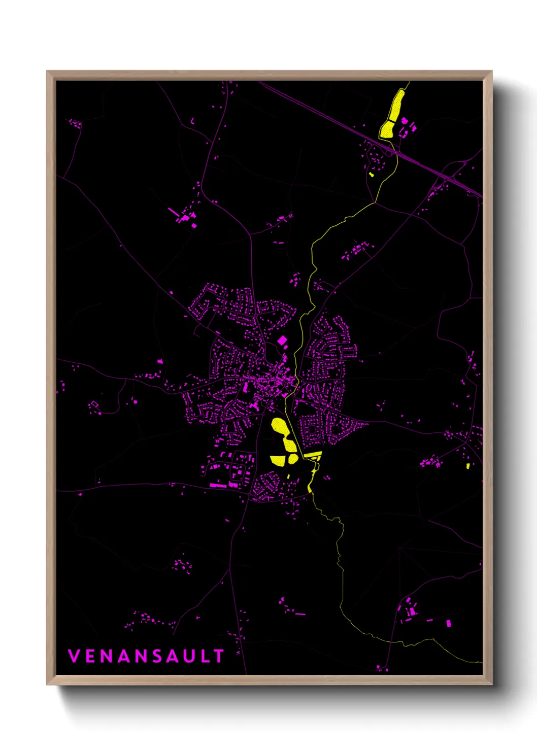 Une affiche de carte sur Venansault