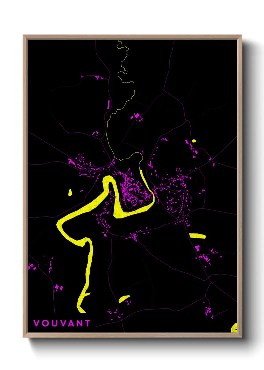Une affiche de carte sur Vouvant