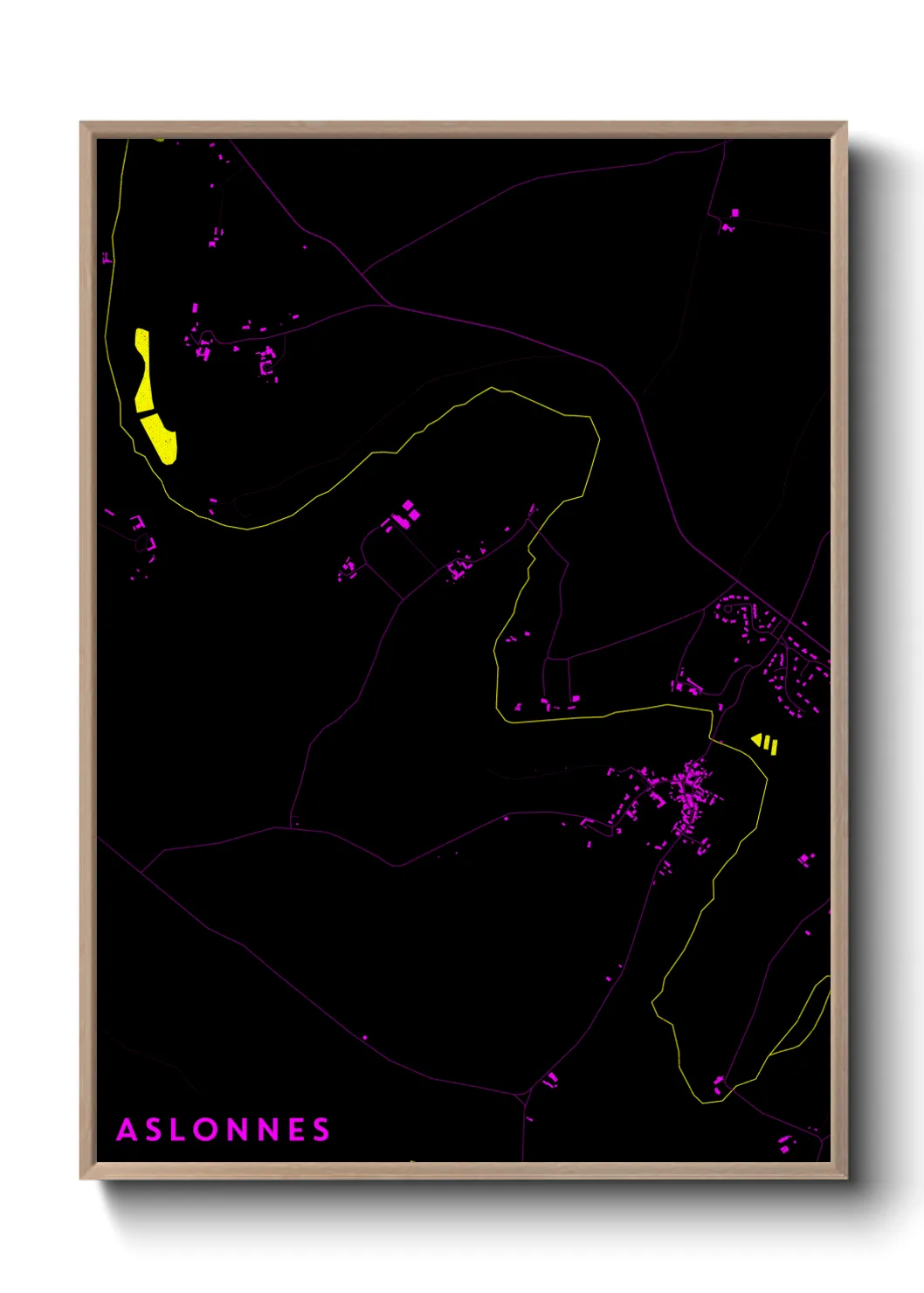 Une affiche de carte sur Aslonnes