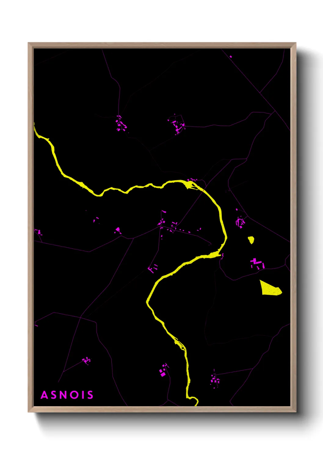 Une affiche de carte sur Asnois