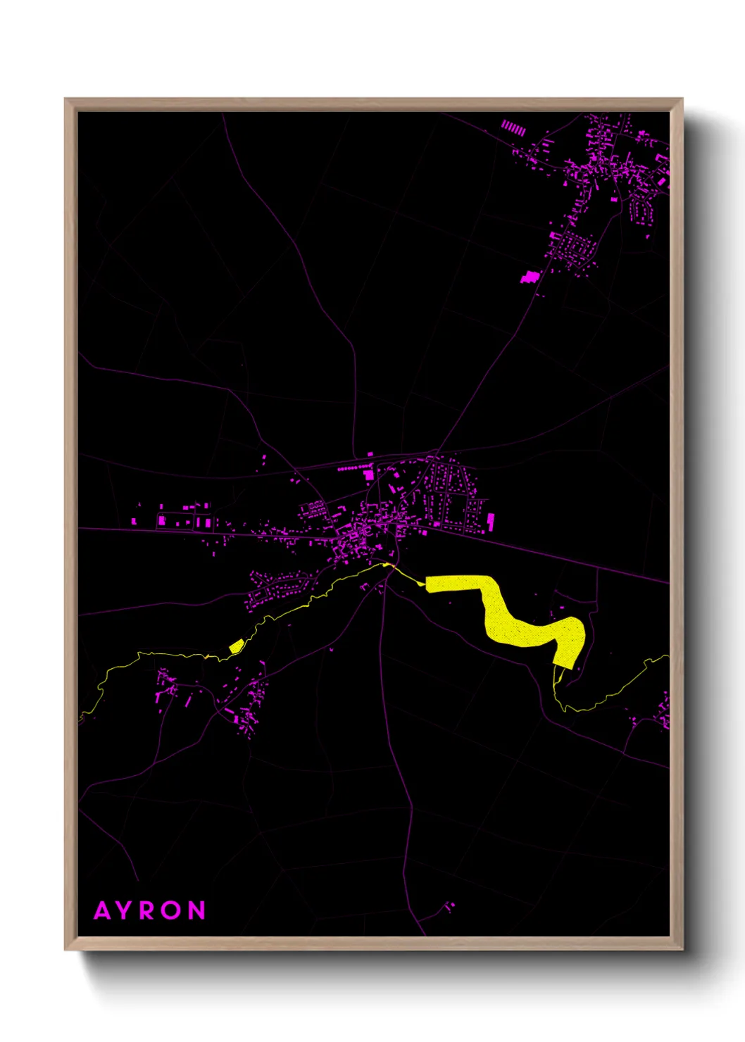 Une affiche de carte sur Ayron