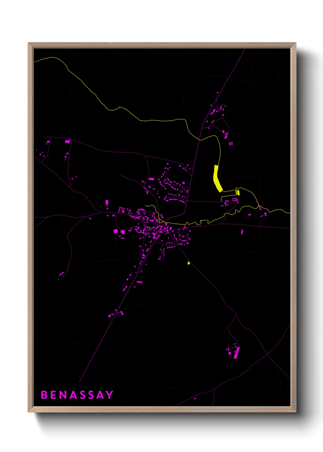 Une affiche de carte sur Benassay