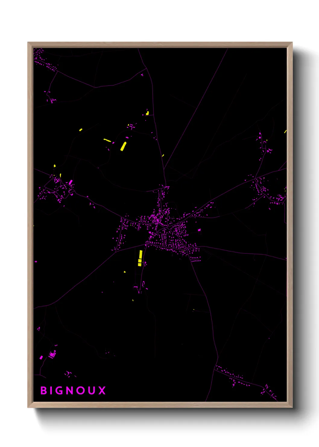 Une affiche de carte sur Bignoux