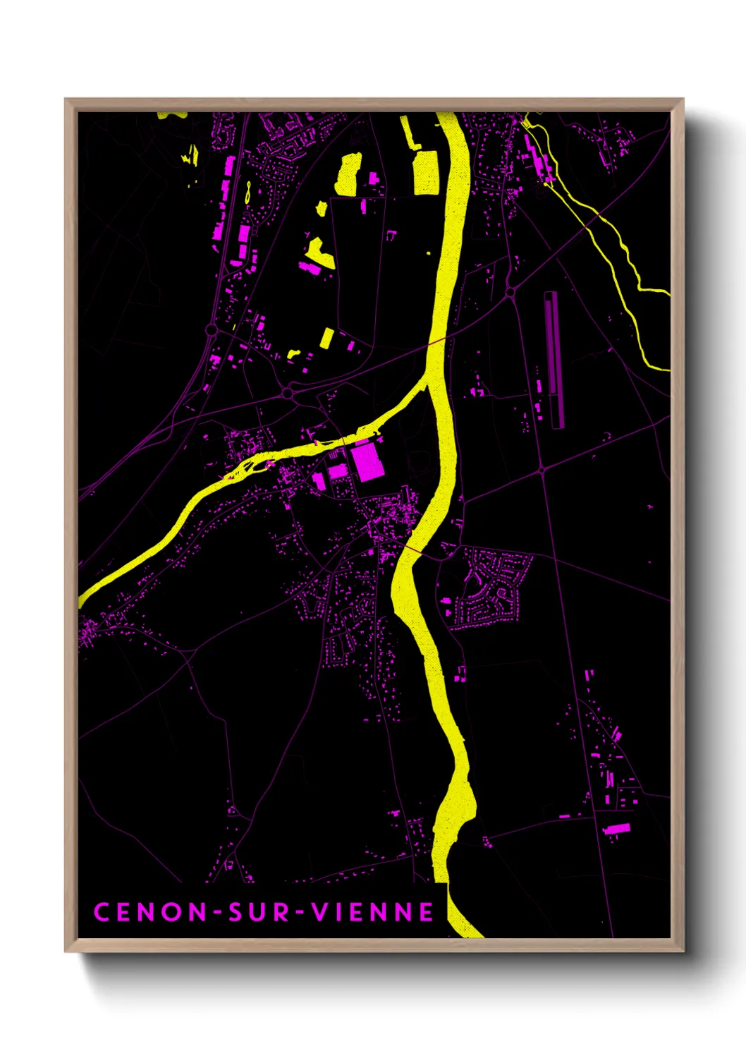 Un poster carteCenon-sur-Vienne