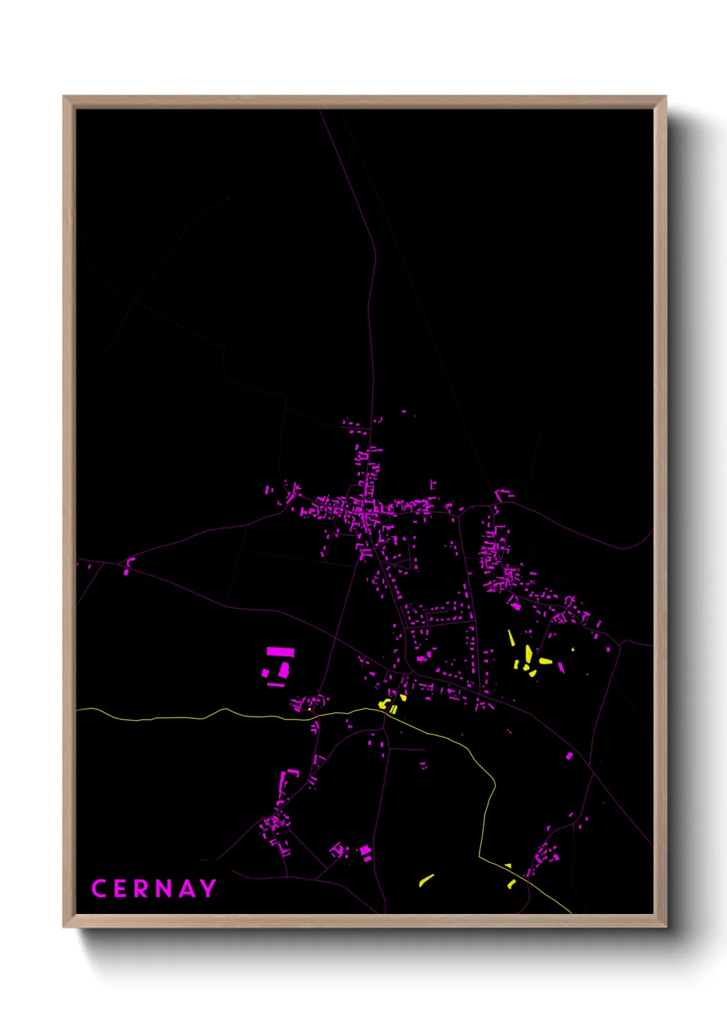 Une affiche de carte sur Cernay