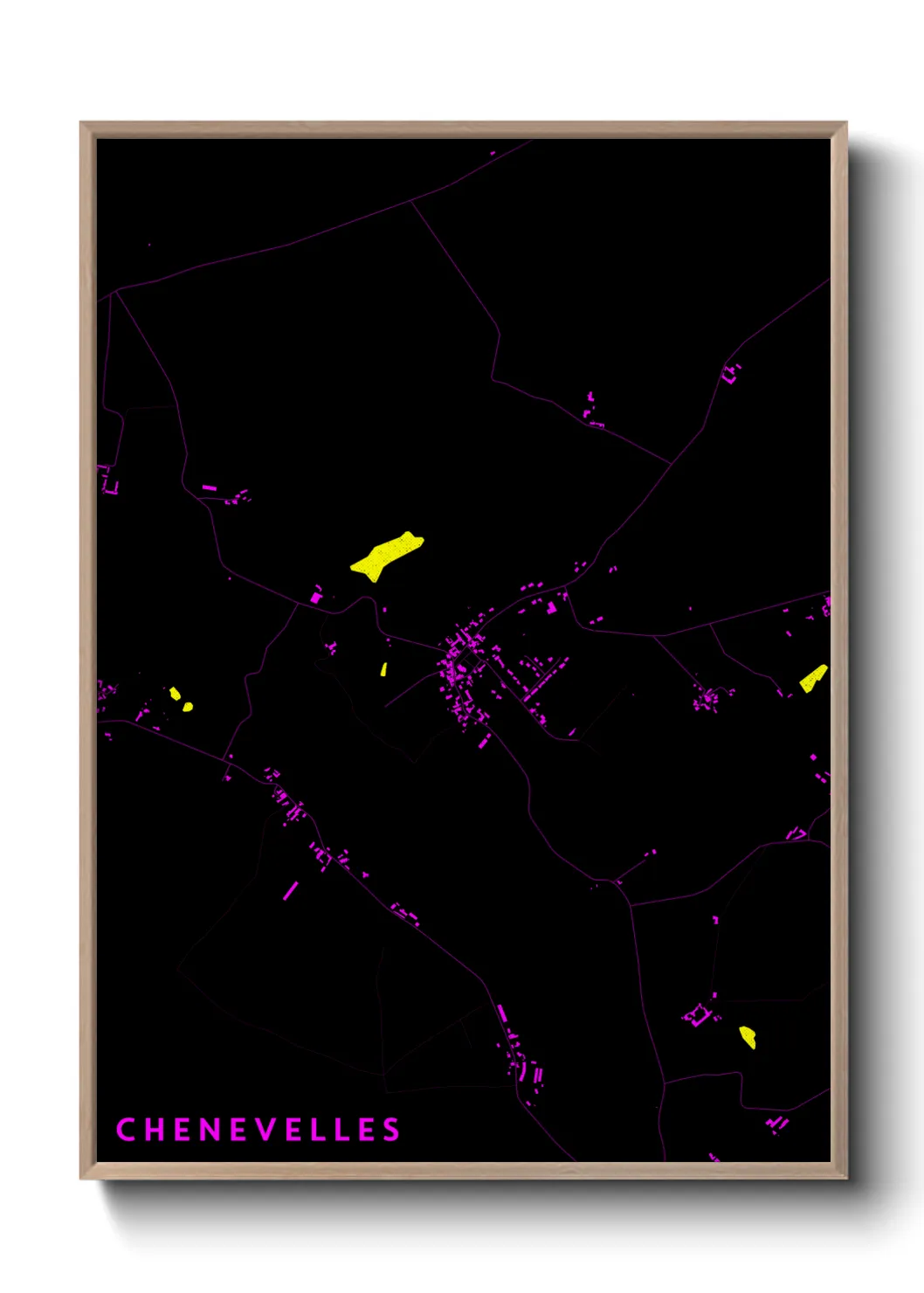 Une affiche de carte sur Chenevelles