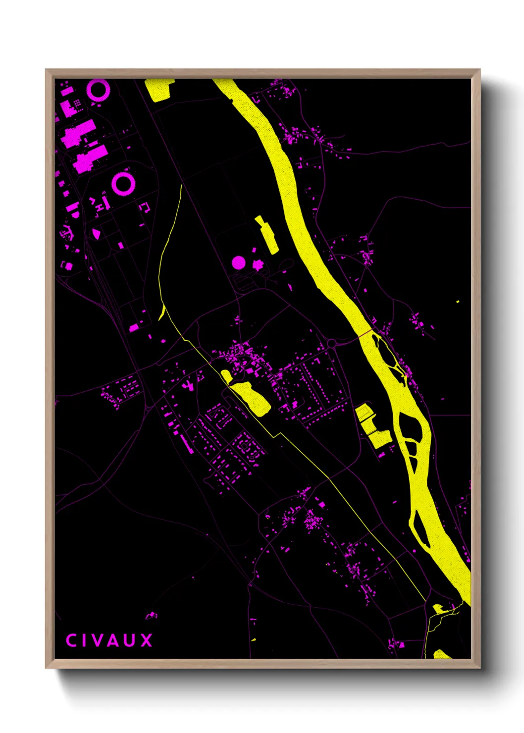Une affiche de carte sur Civaux
