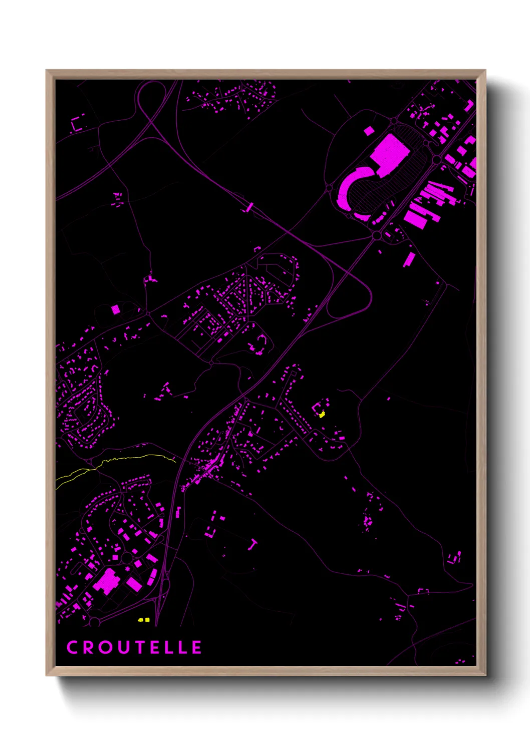 Une affiche de carte sur Croutelle