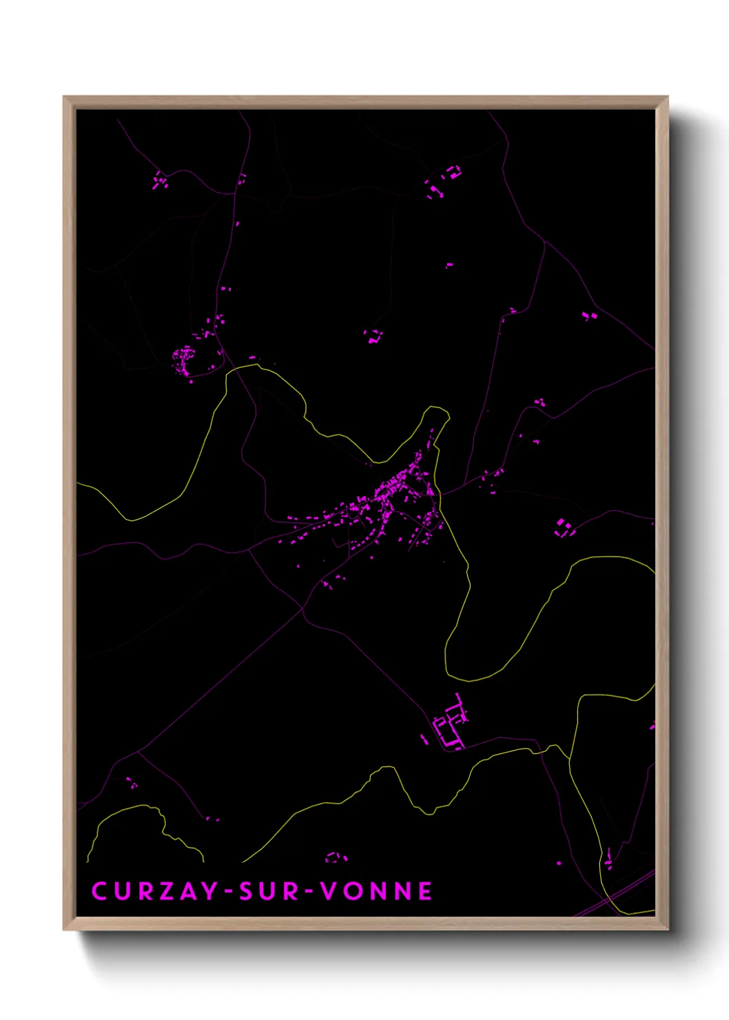Une affiche de carte sur Curzay-sur-Vonne