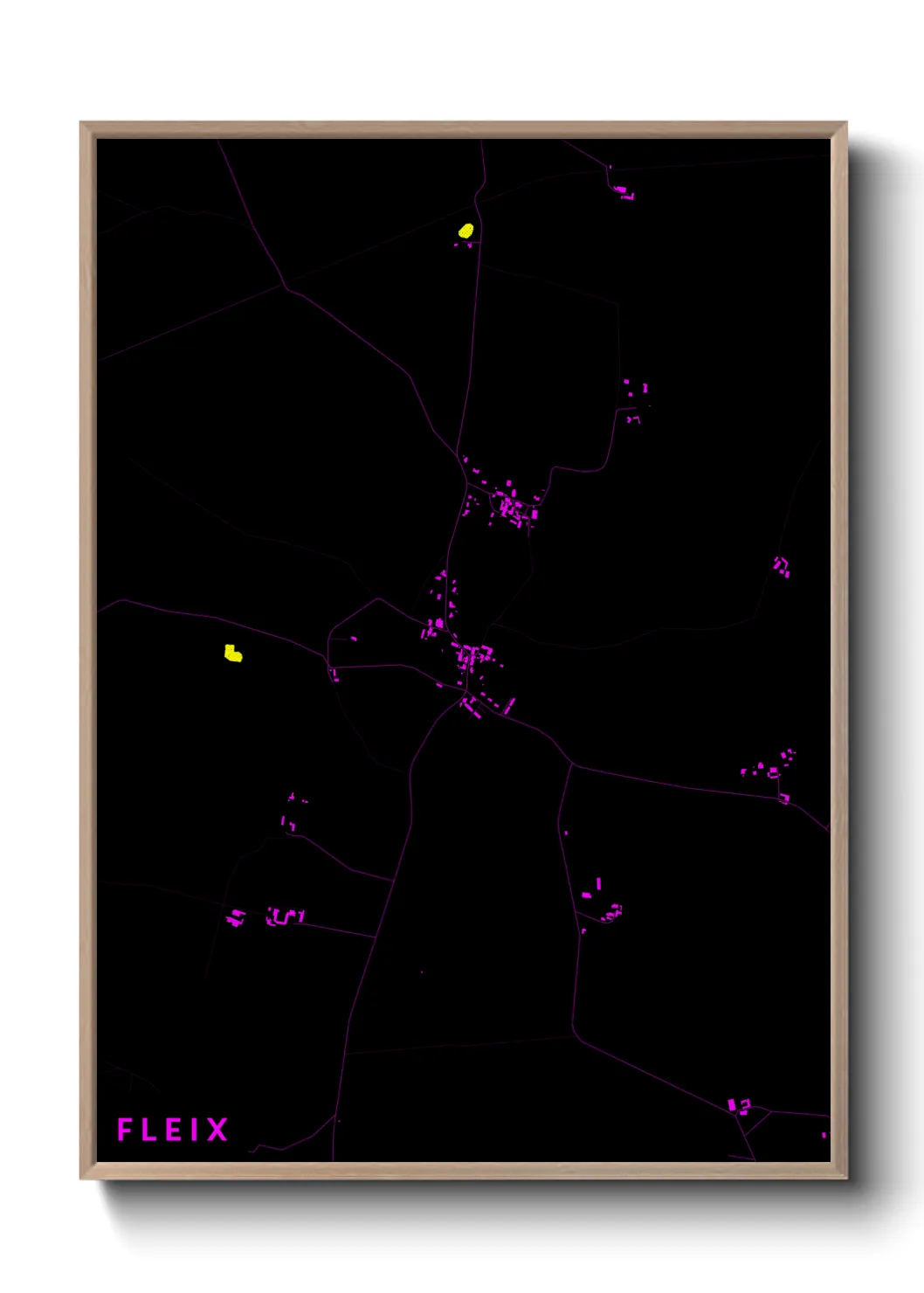 Une affiche de carte sur Fleix