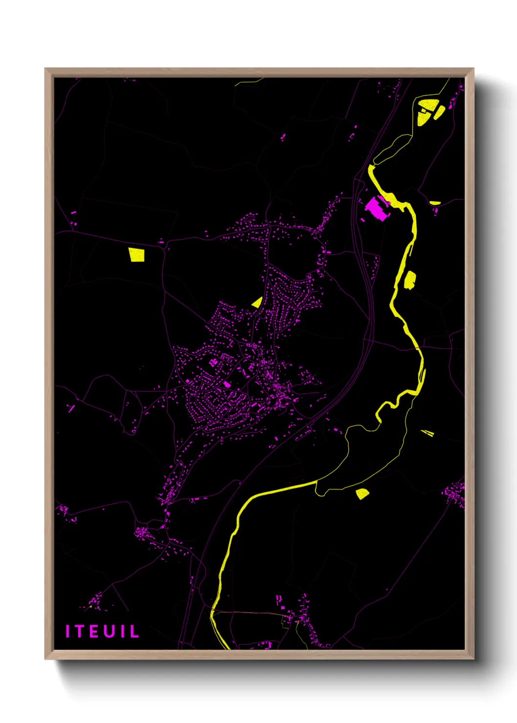 Une affiche de carte sur Iteuil