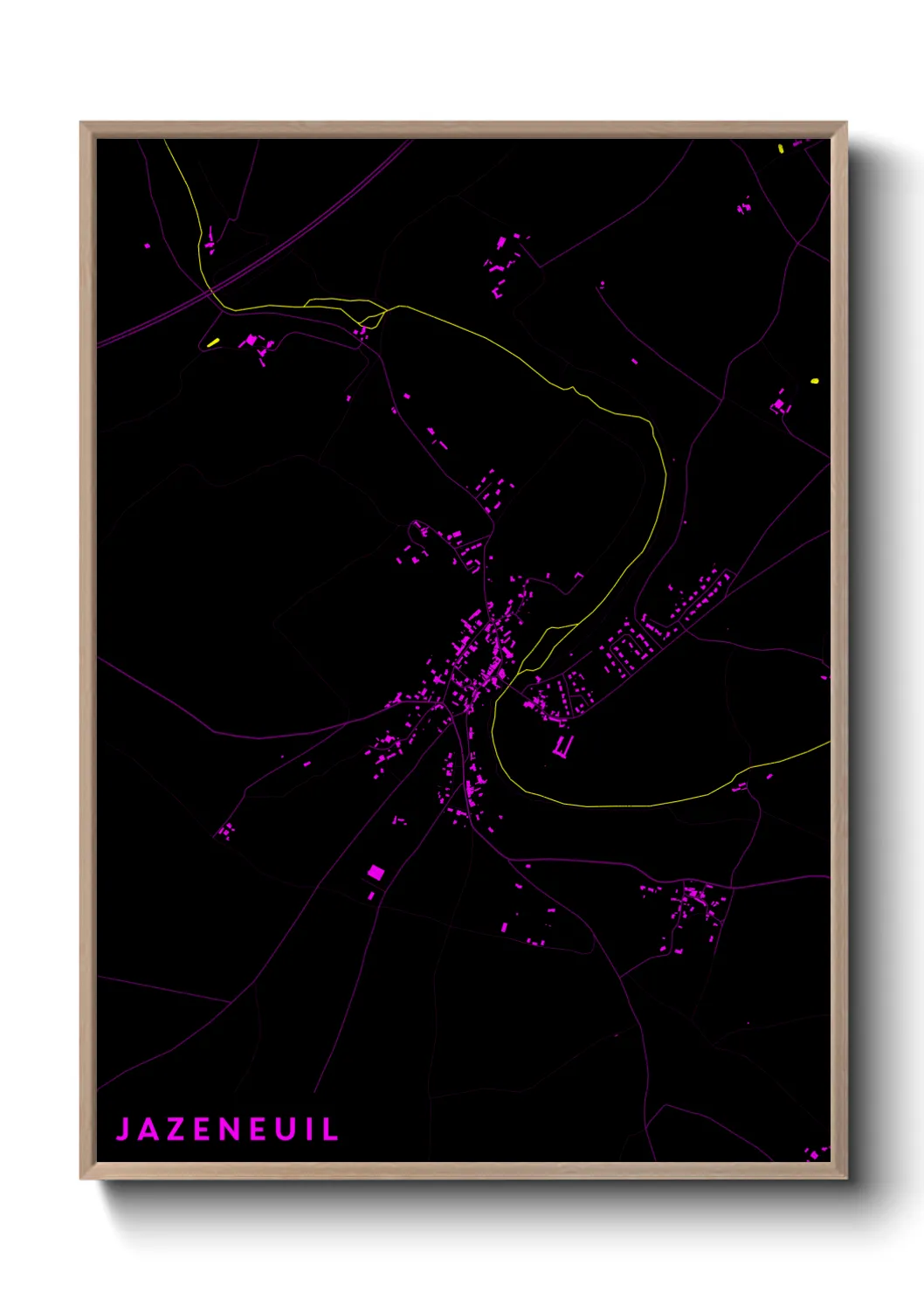 Une affiche de carte sur Jazeneuil