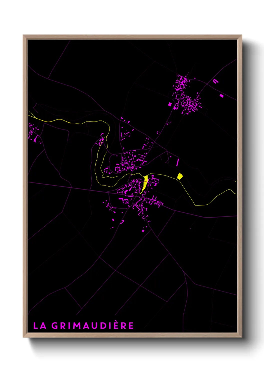 Une affiche de carte sur La Grimaudière