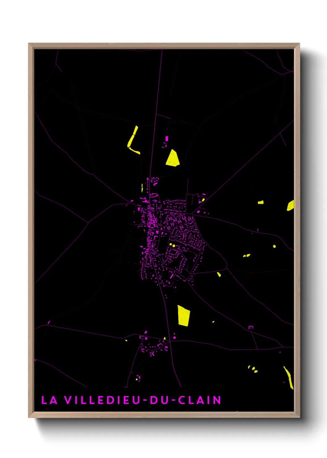 Une affiche de carte sur La Villedieu-du-Clain