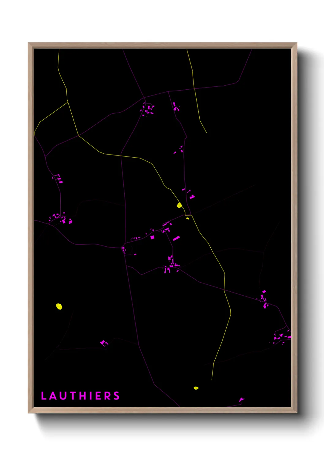 Une affiche de carte sur Lauthiers