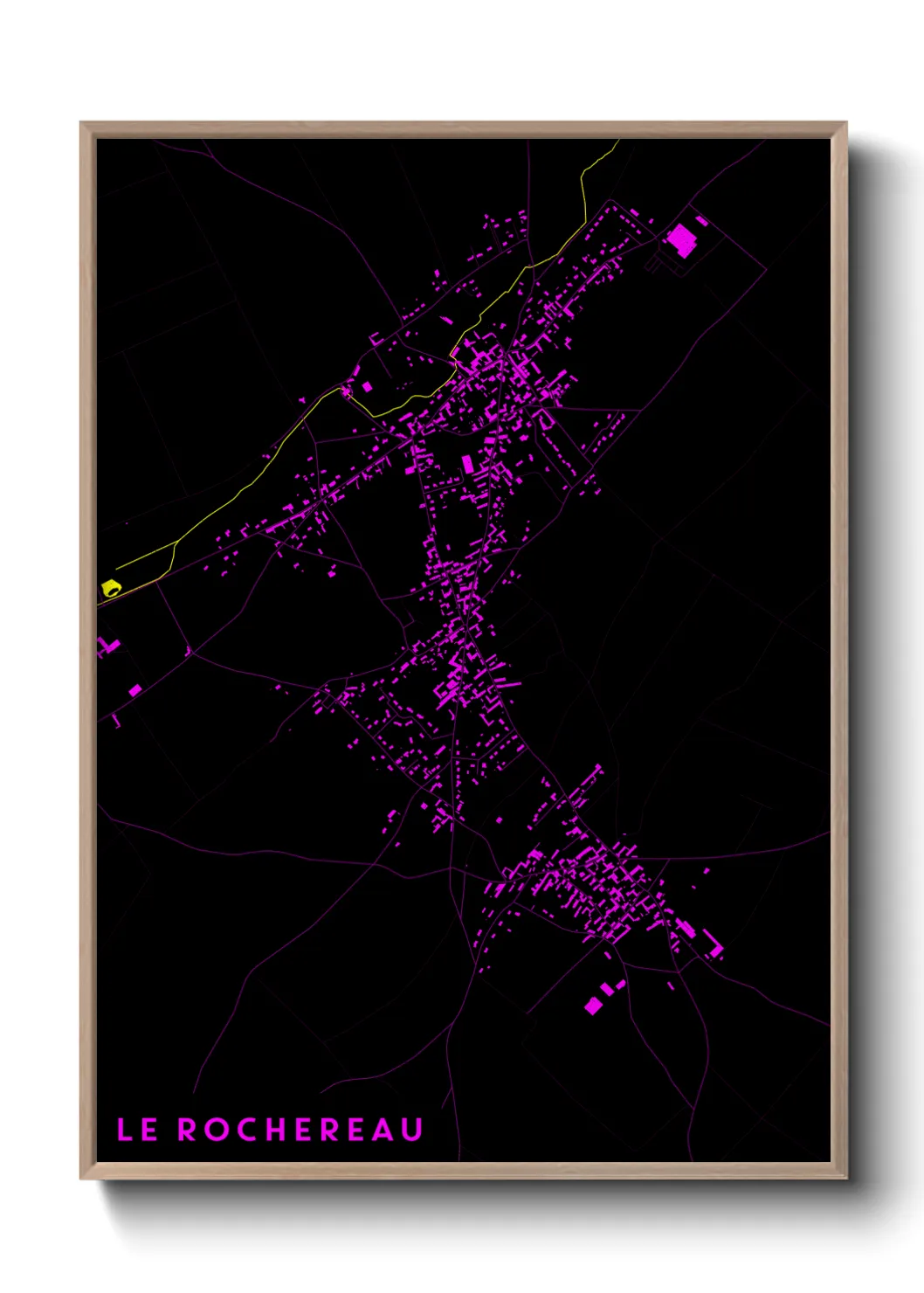 Une affiche de carte sur Le Rochereau