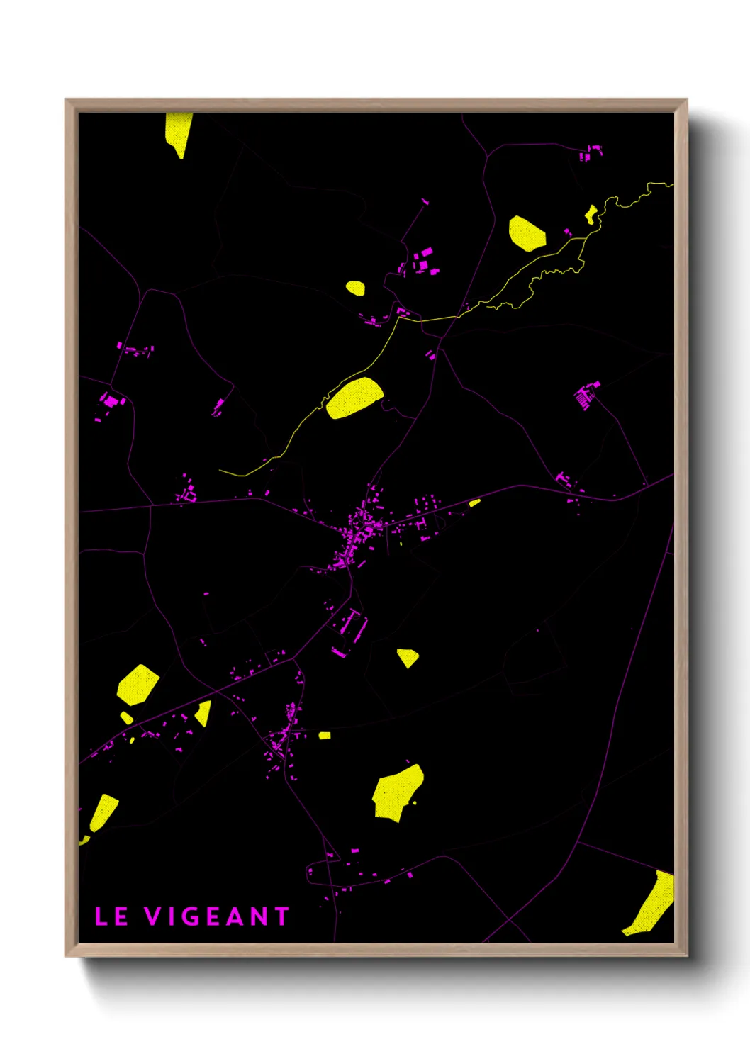 Une affiche de carte sur Le Vigeant