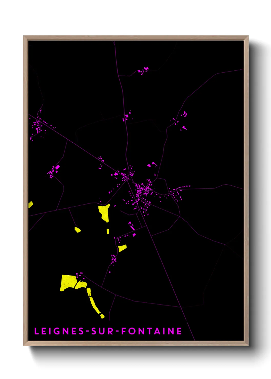 Un poster carteLeignes-sur-Fontaine