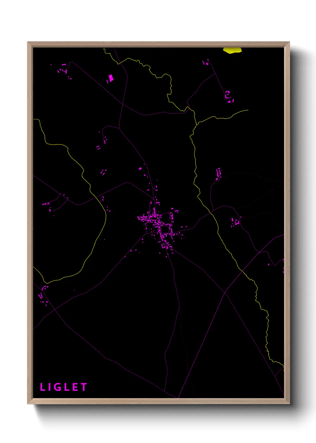 Une affiche de carte sur Liglet