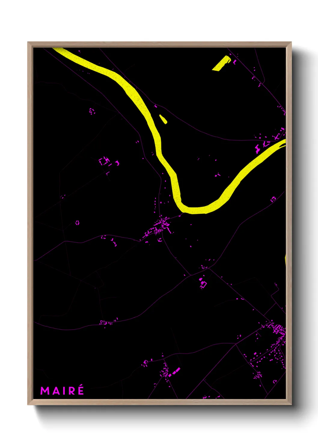 Une affiche de carte sur Mairé