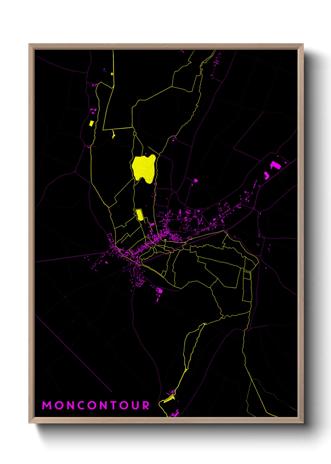 Une affiche de carte sur Moncontour