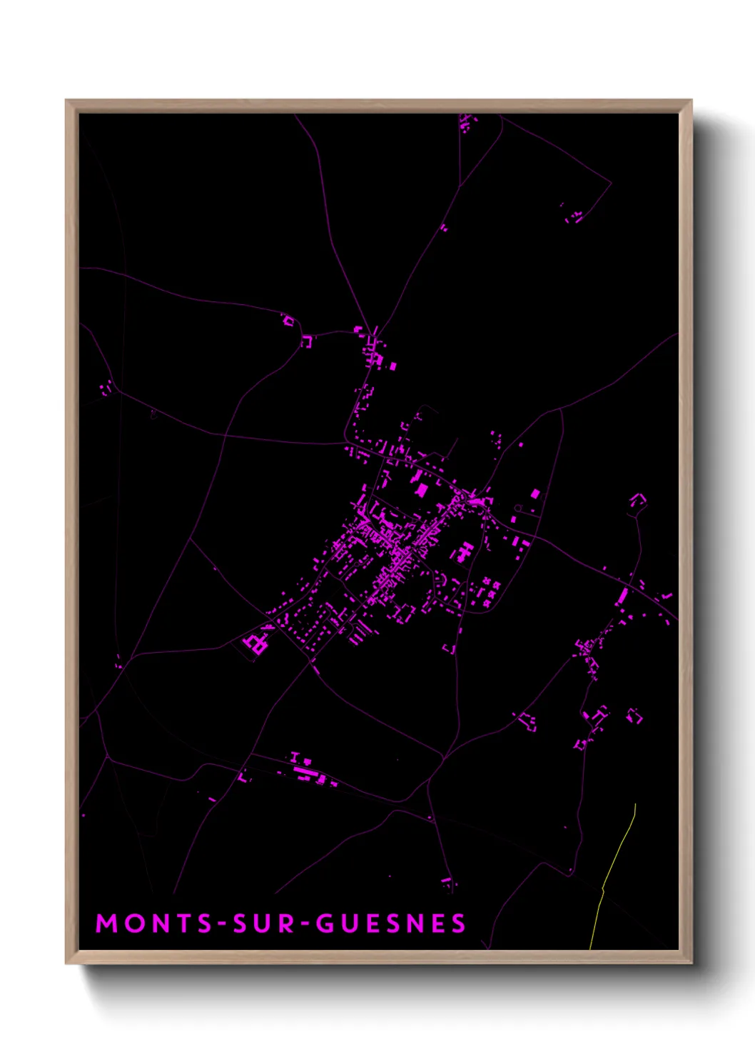 Une affiche de carte sur Monts-sur-Guesnes