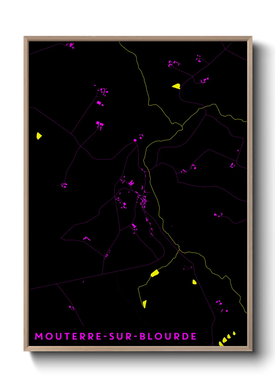Un poster carteMouterre-sur-Blourde