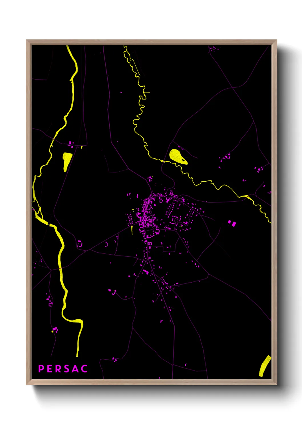 Une affiche de carte sur Persac