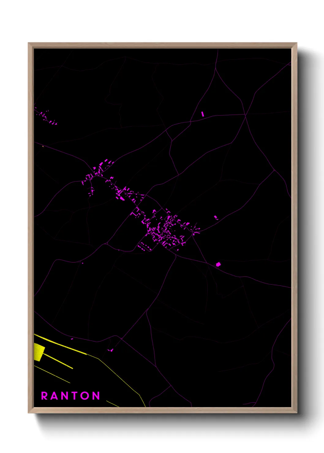 Une affiche de carte sur Ranton