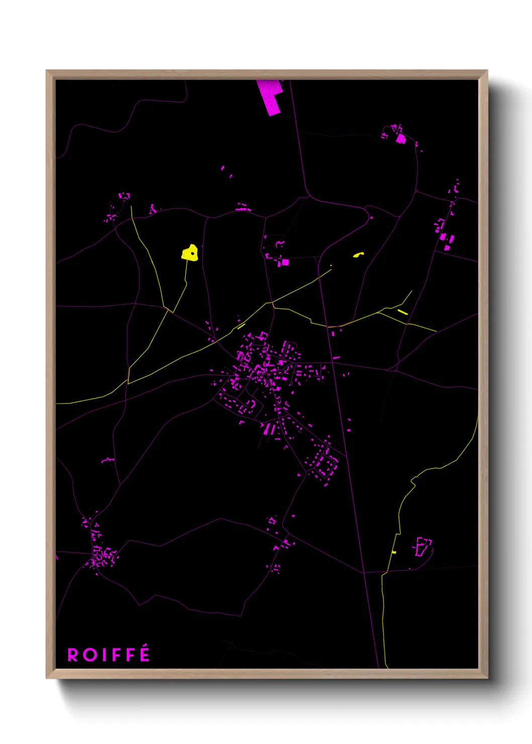 Une affiche de carte sur Roiffé