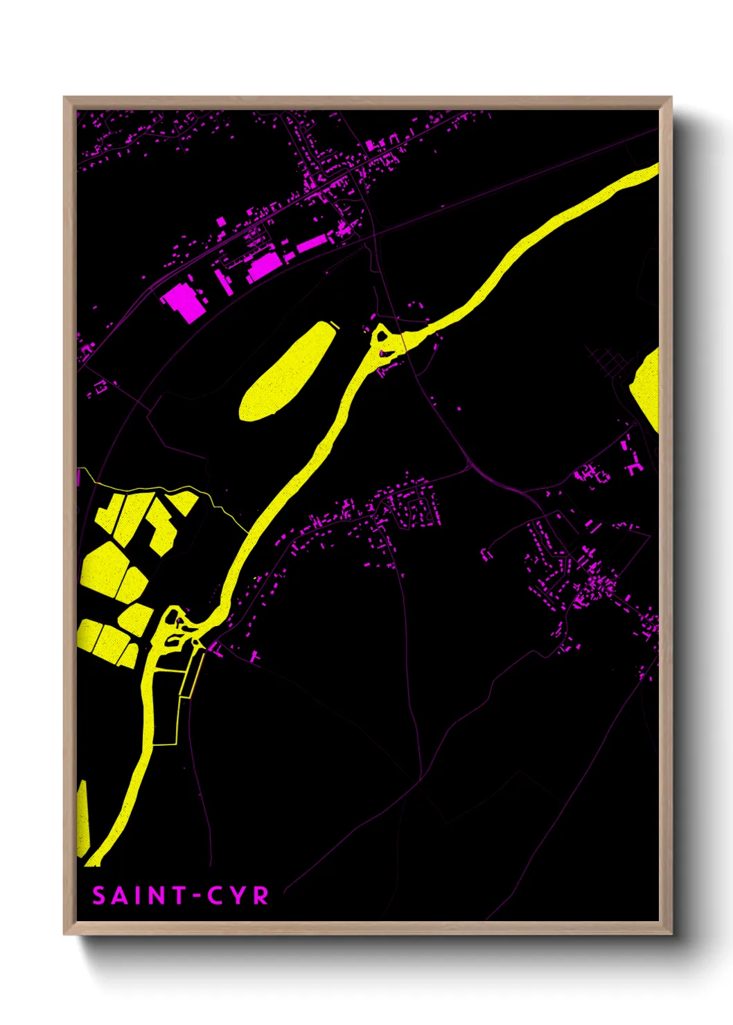 Une affiche de carte sur Saint-Cyr