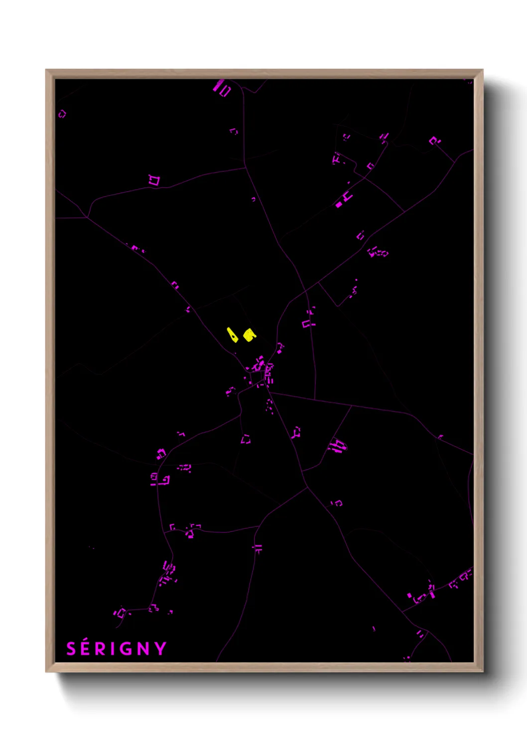 Une affiche de carte sur Sérigny