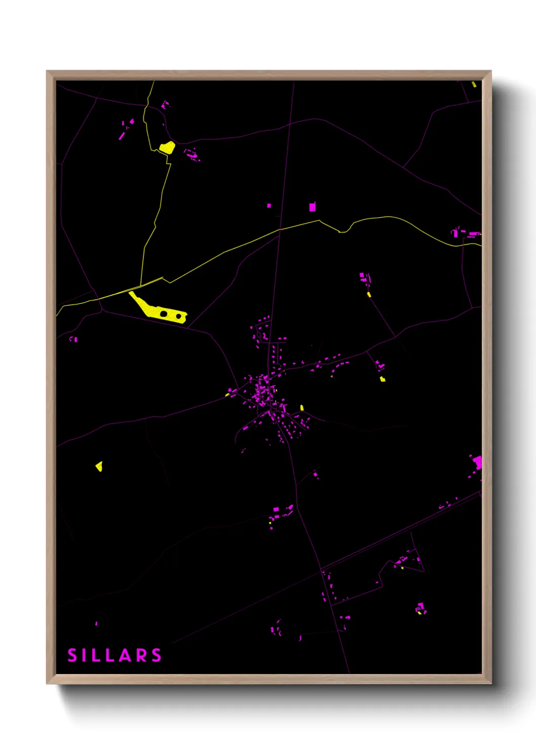 Une affiche de carte sur Sillars