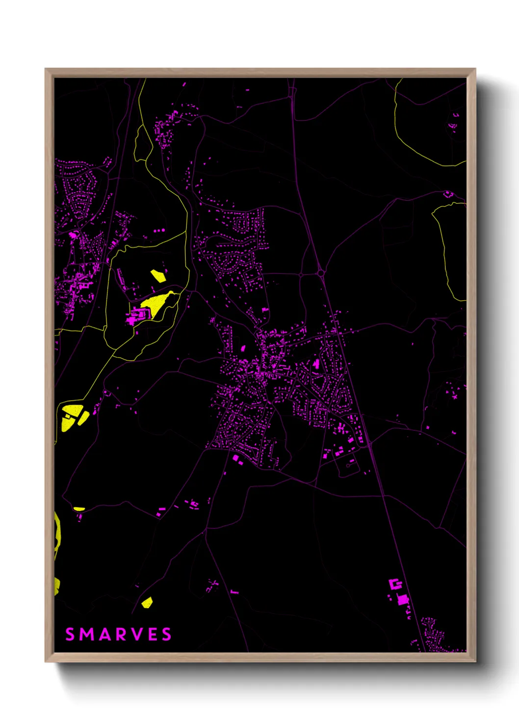 Une affiche de carte sur Smarves