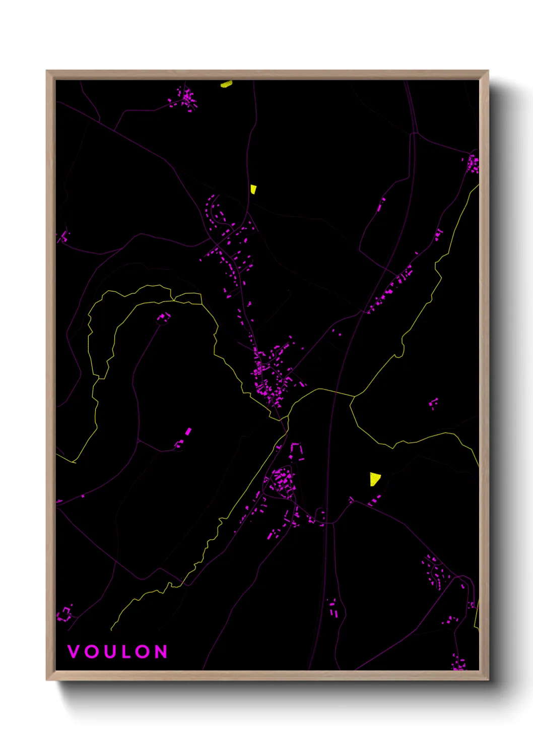Une affiche de carte sur Voulon