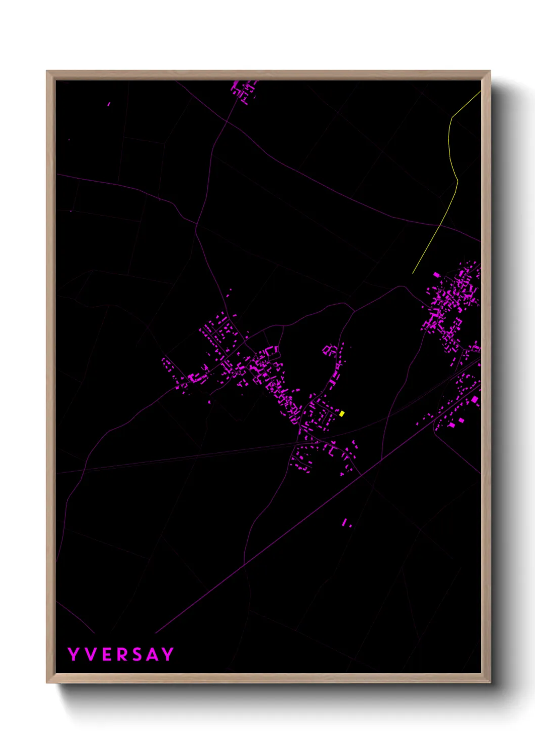 Une affiche de carte sur Yversay