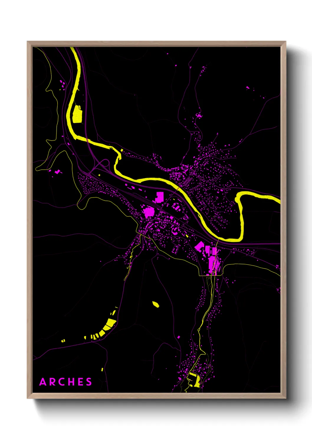 Une affiche de carte sur Arches