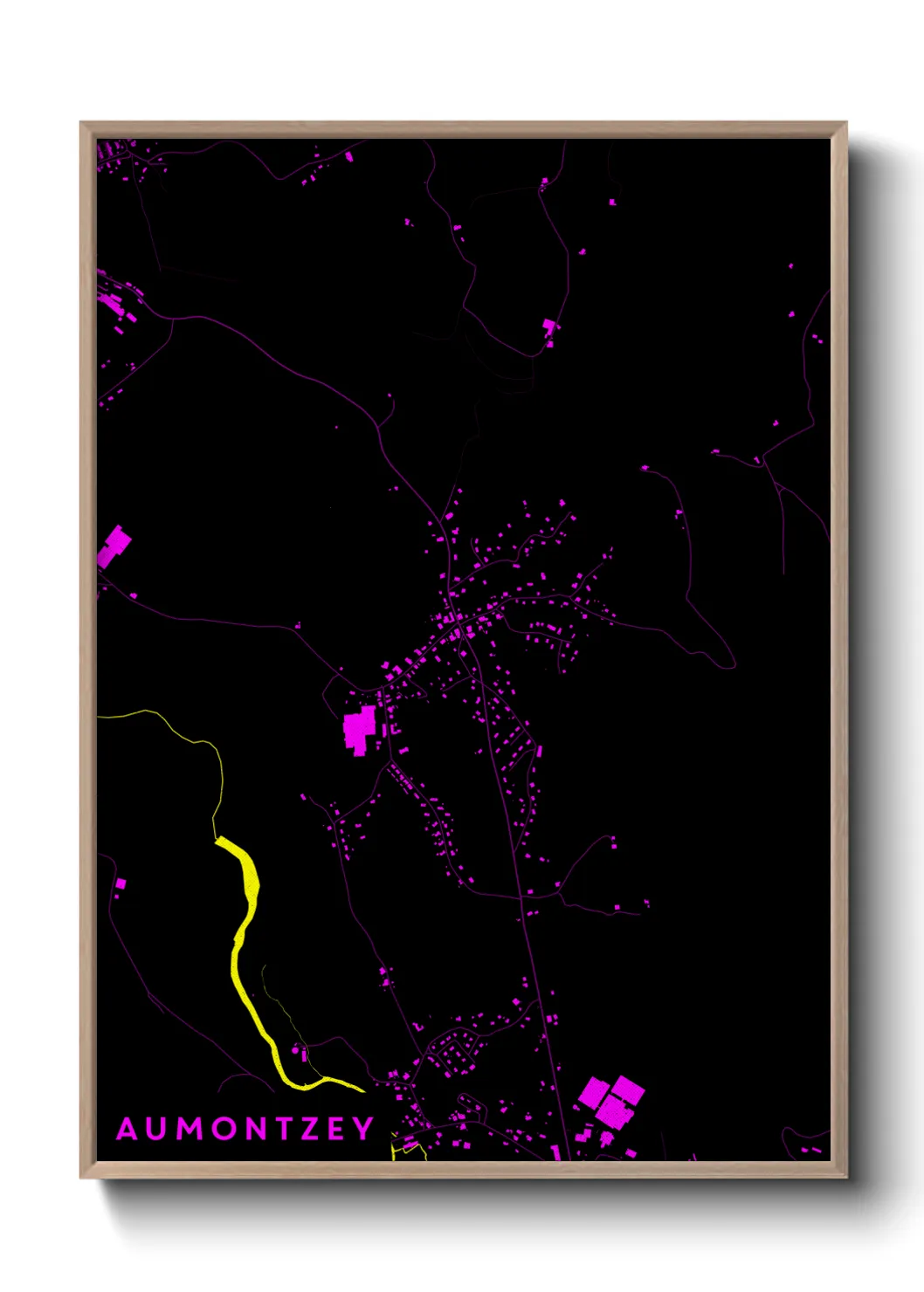 Une affiche de carte sur Aumontzey